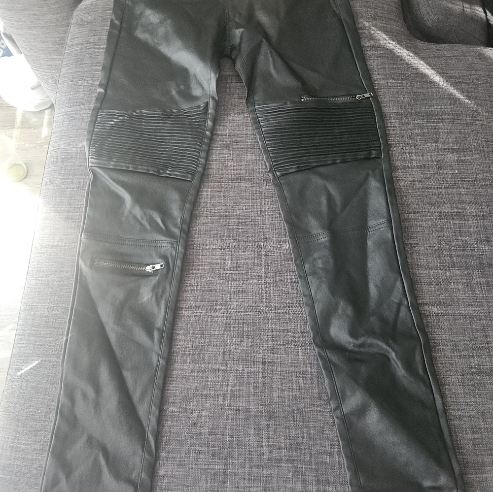 Lexiart Womens Leather Jeans